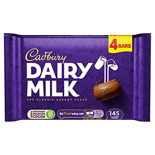 Cadbury Cadbury Dairy Milk Chocolate Bar 4 Pack 108.8g, 2