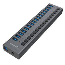 Sabrent 16-PORT USB 3.0 DATA HUB and Charger with individual switches [90 Watts] (HB-PU16)