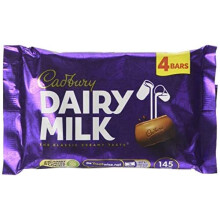 Cadbury Dairy Milk Chocolate Bar 4 Pack 108.8g,