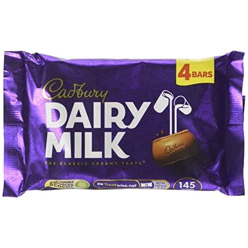Cadbury Cadbury Dairy Milk Chocolate Bar 4 Pack 108.8g,