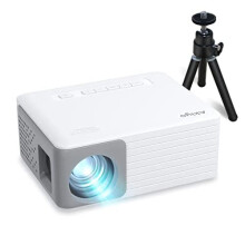 AKIYO O1 Mini LED Portable Projector - 1080P Supported, 15 Keystone, 25% Zoom, Pocket Home Theater for Movie Nights, Kids Gifts, Phone/TV
