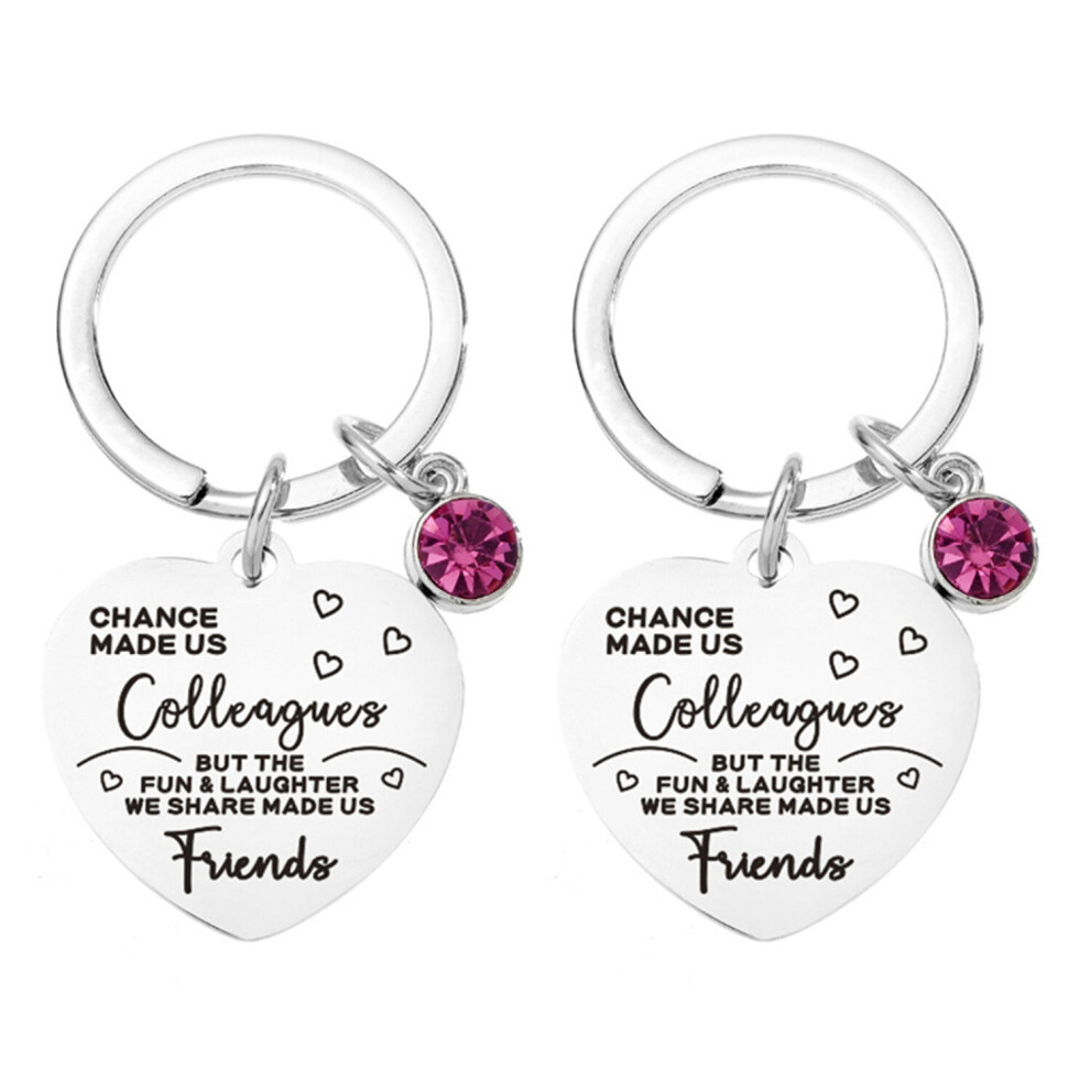 (Purple x2) Colleague Charm Keyring