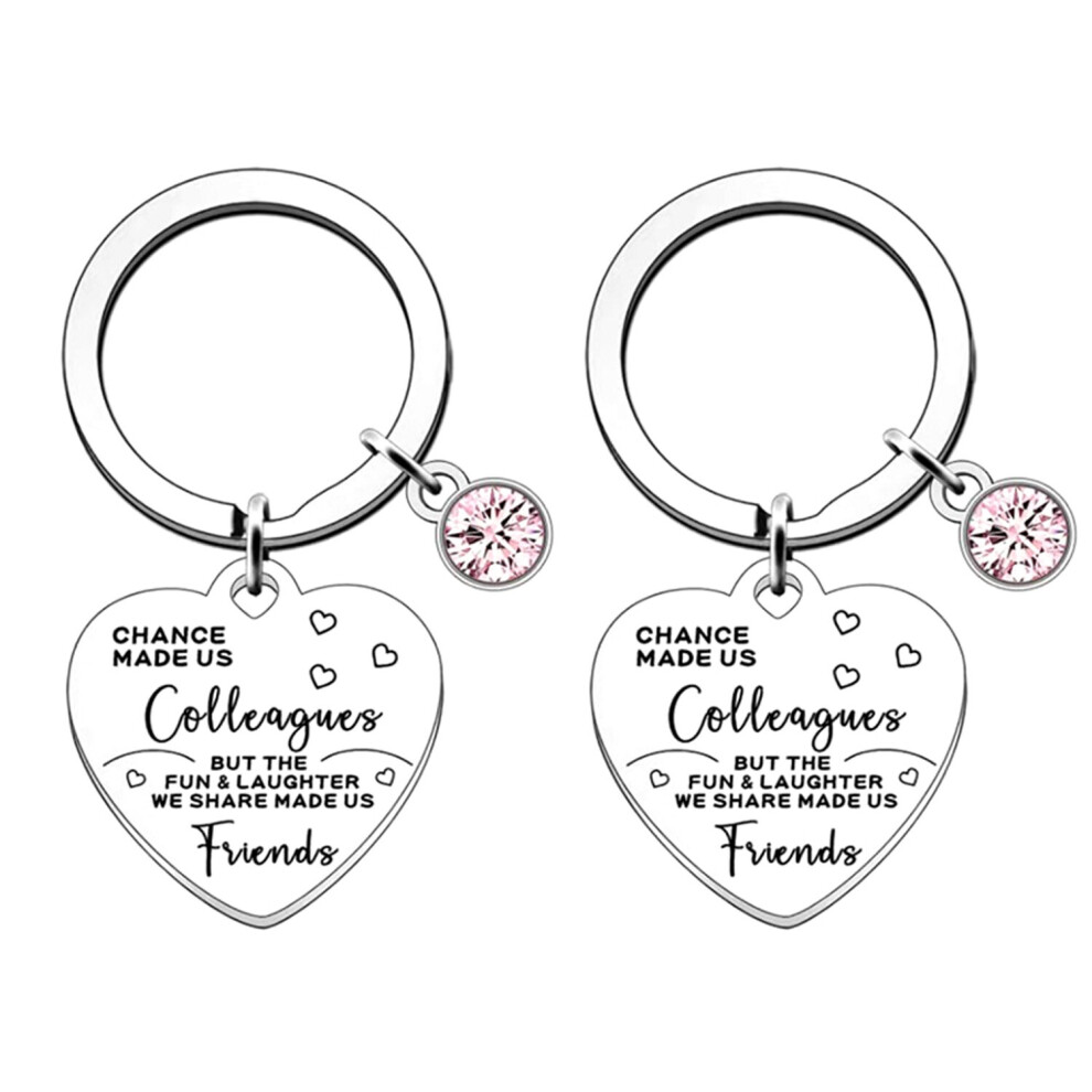 (Pink x2) Colleague Charm Keyring