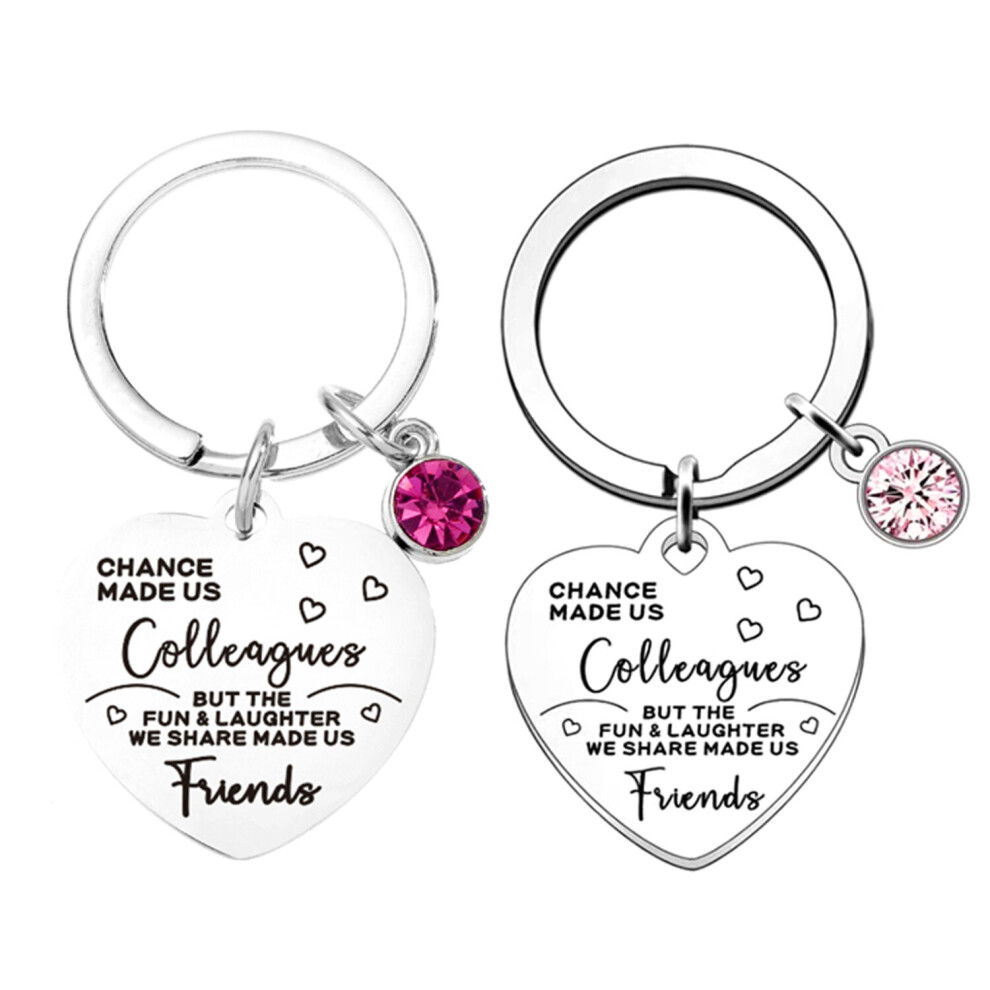 (Purple and Pink) Colleague Charm Keyring