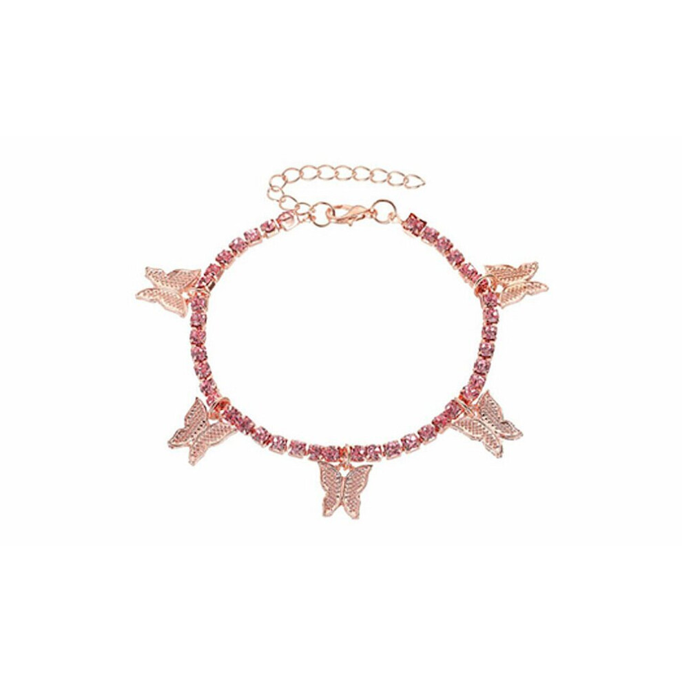 (Rose) Butterfly Ankle Bracelet