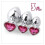 3PCS Massager Amal Trainer Set P'lug Toys Waterproof Diamond Jewel Gem Stainless Steel B?tt Pl'u? for Women Men and Beginner 3