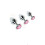 3PCS Massager Amal Trainer Set P'lug Toys Waterproof Diamond Jewel Gem Stainless Steel B?tt Pl'u? for Women Men and Beginner 4