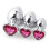 3PCS Massager Amal Trainer Set P'lug Toys Waterproof Diamond Jewel Gem Stainless Steel B?tt Pl'u? for Women Men and Beginner 5