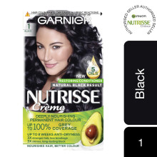 Garnier Nutrisse Creme Deeply Nourishing Permanent Hair Colour 1 Black