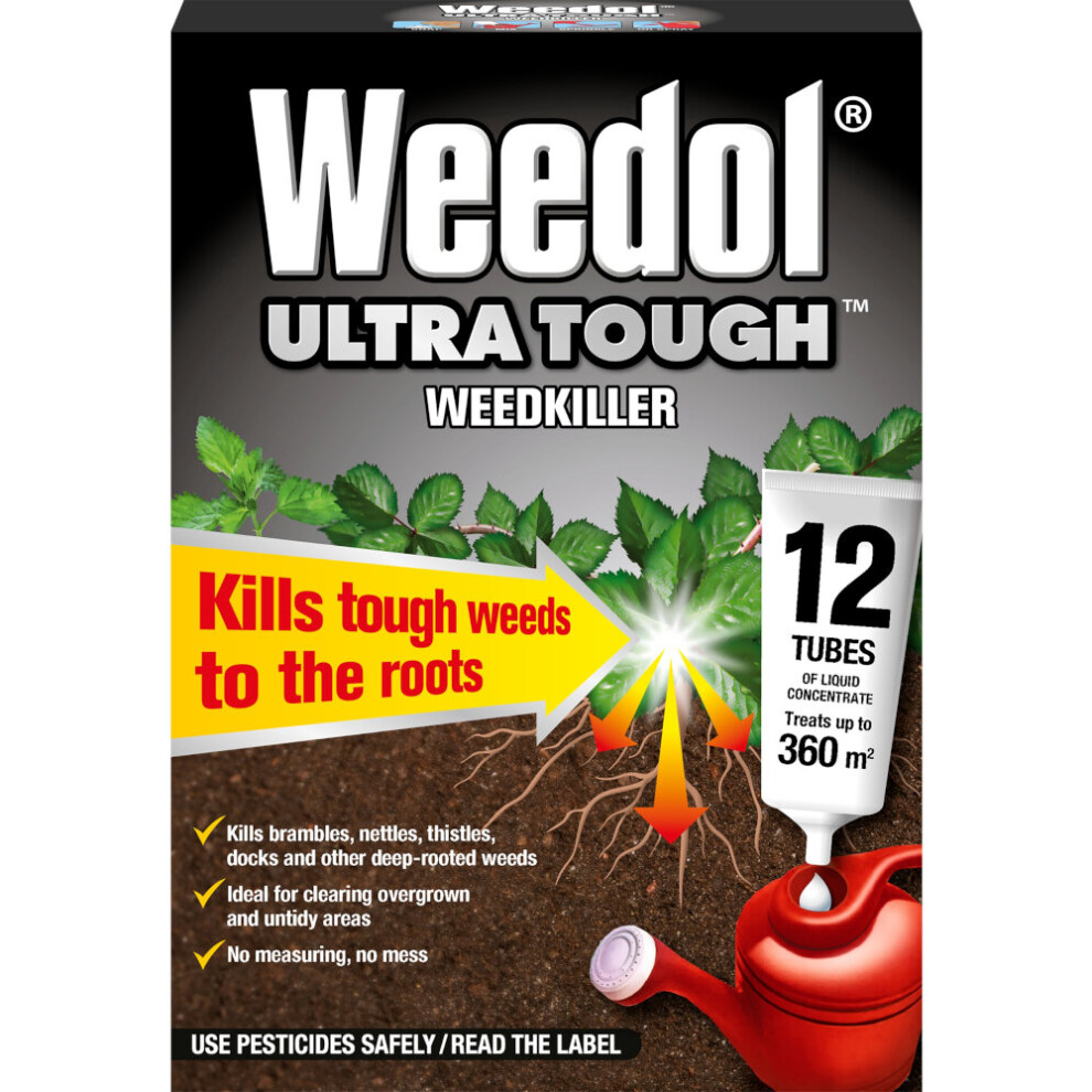 Weedol Ultra Tough Weedkiller Liquid Concentrate Tubes x12