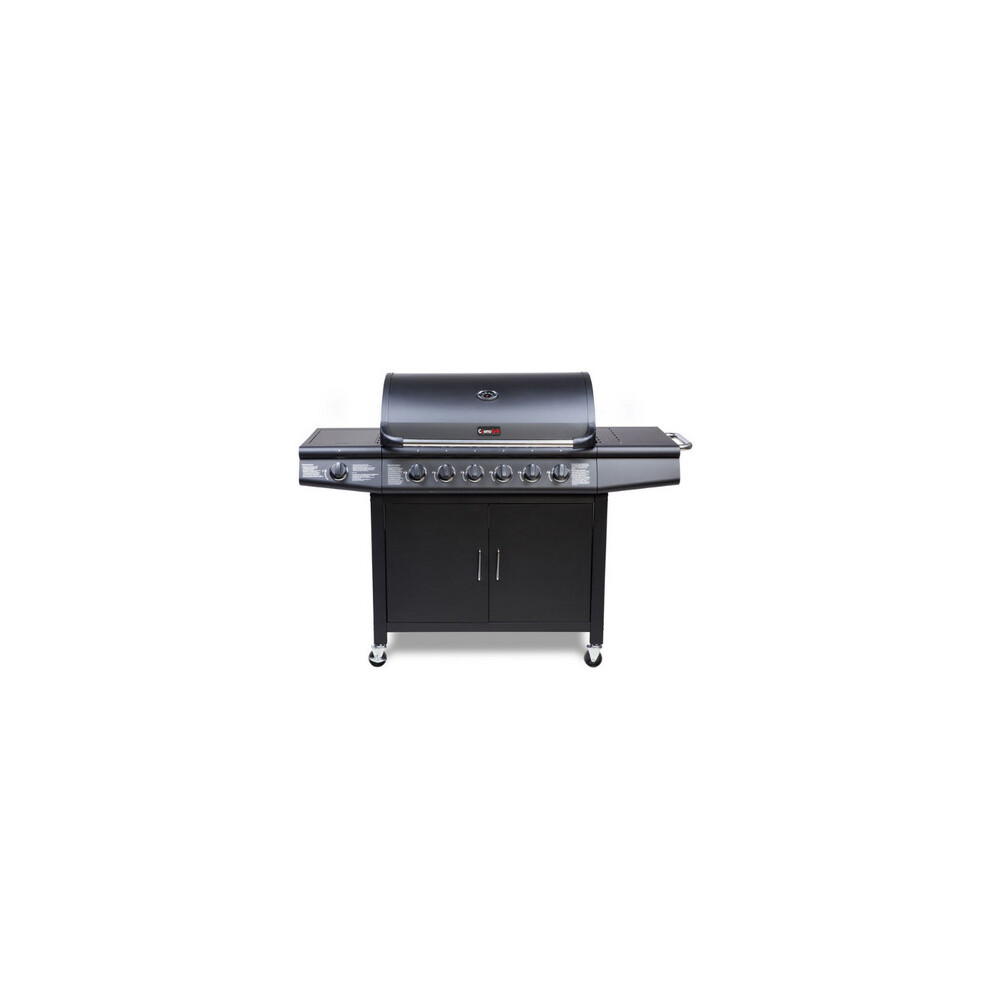 Cosmogrill (Black) 6+1 Pro Gas Burner Bbq With Side Burner Black