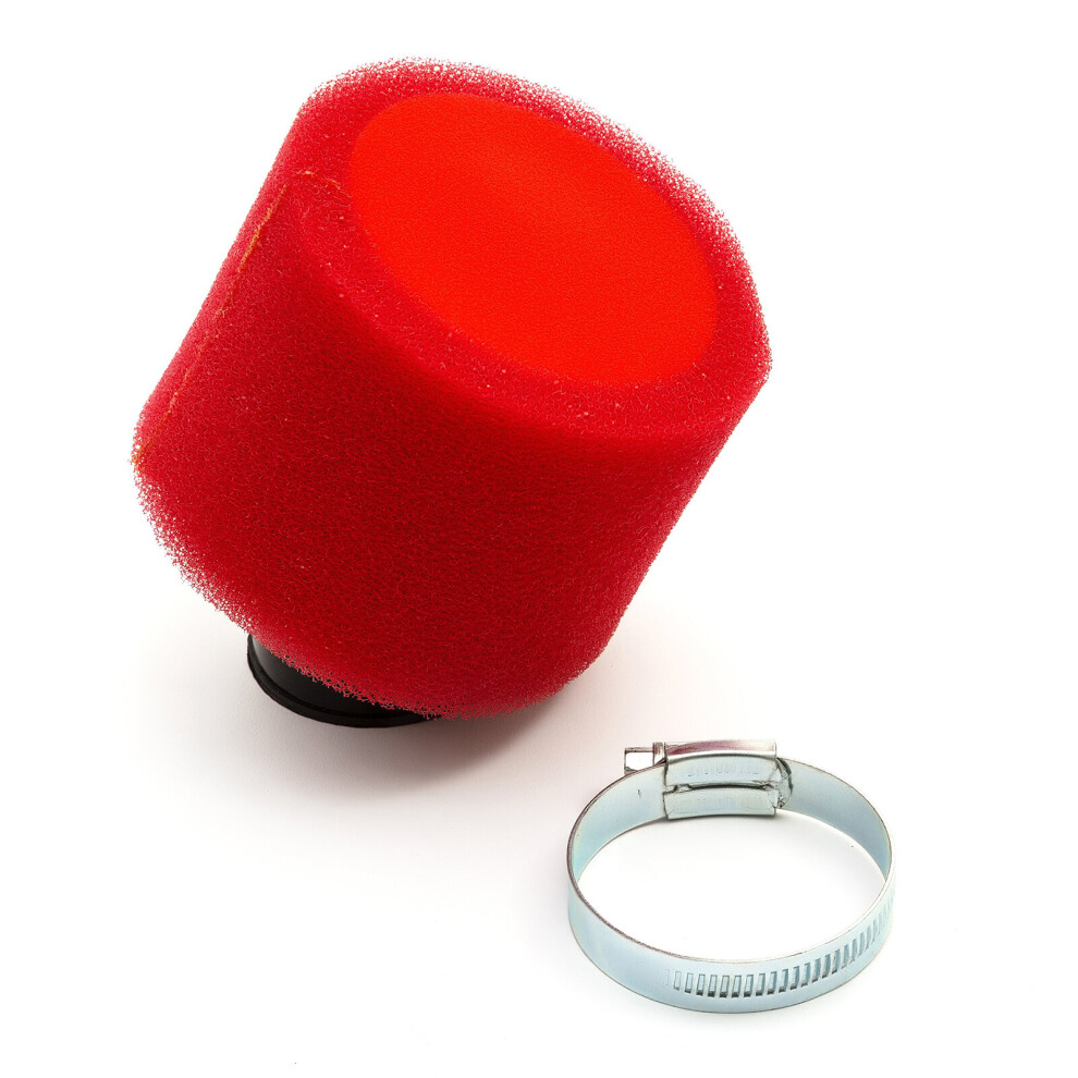 38Mm Quad Bike / Atv Air Filter Performance Foam Style Bent Neck Red 5056213516420