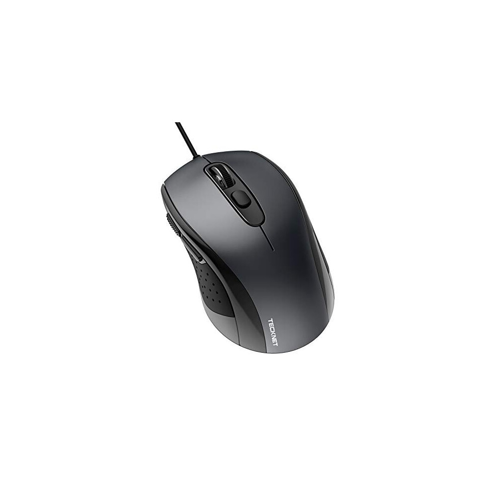 TECKNET Wired Mouse, 2.4G Wired Ergonomic Mouse, 3,600DPI 4 Adjustable Levels, Ergonomic Computer Mouse for Windows XP/Vista / Win7 / Win8 / Win8