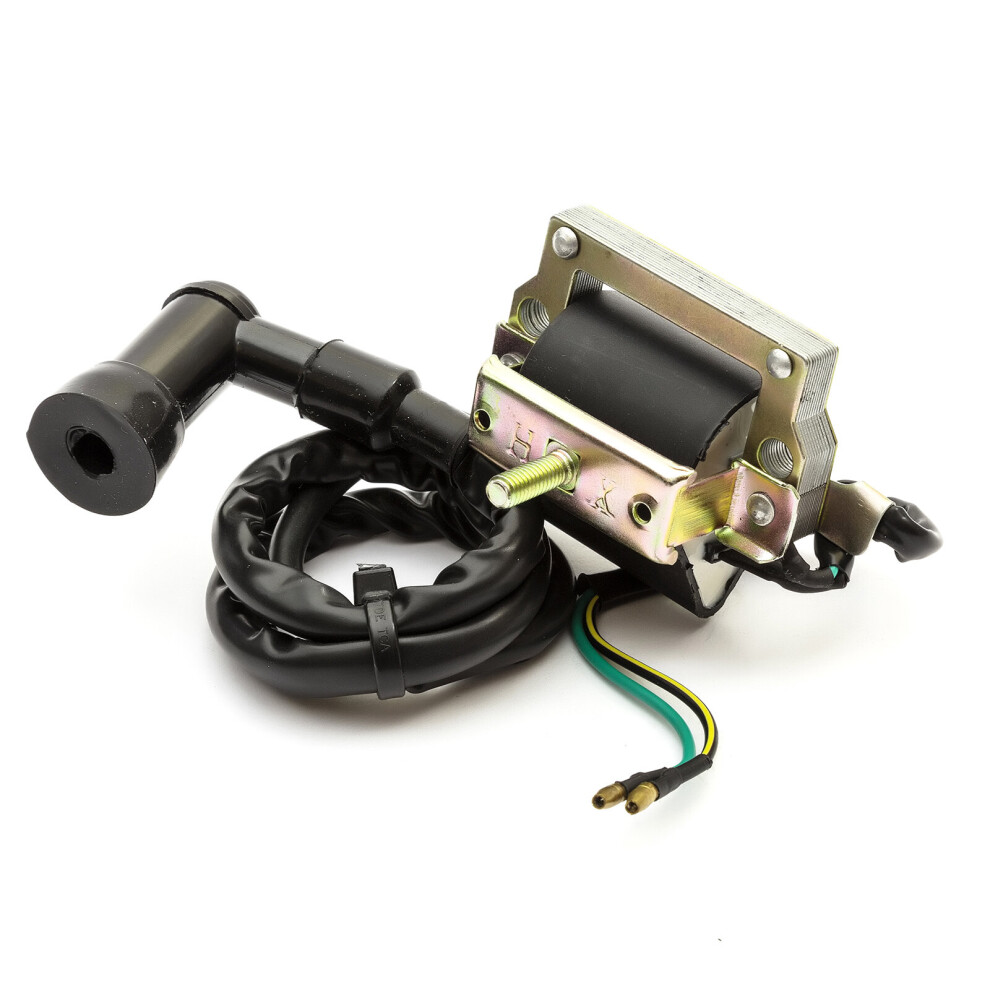 Petrolscooter Ignition Coil With Single Bracket For Kazuma Meerkat 50Cc Quad Bikes (20381) Black