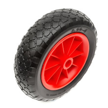 Plastic Red Wheel PU Solid Puncture Proof Tyre 10 Inch 260x85 130kg Sack Truck
