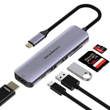 USB C Hub USB-C to HDMI Adapter Newmight 6 in 1 USB C Docking Station for MacBook pro and Other Type C Devices with HDMI 4K@30HZ USB3.0 Fast Data