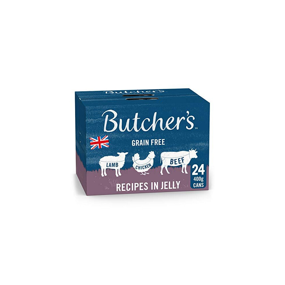 Butcher's Recipes In Jelly Dog Food Tins 24X400g