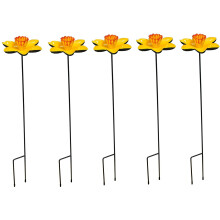 Cast Iron Daffodil Dish Wild Bird Feeders (Set of 5)
