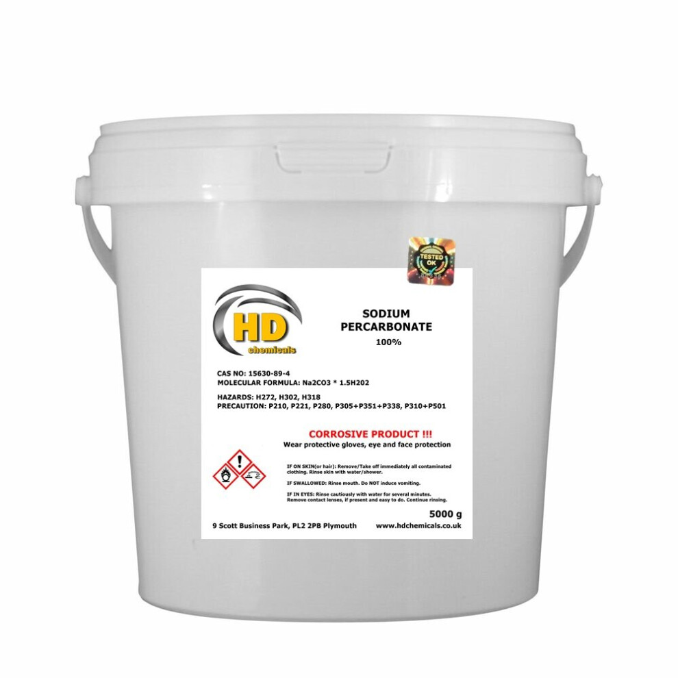 (5000g / 5kg) 100% Pure Sodium Percarbonate Oxygen Bleach