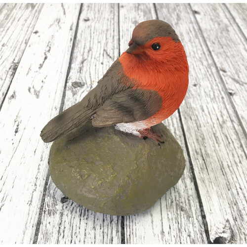 Selections Robin on a Stone Resin Garden Ornament 2