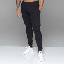 (Black, M) MYT Mens Joggers Slim Fit Cuffed Fleece Sweatpants