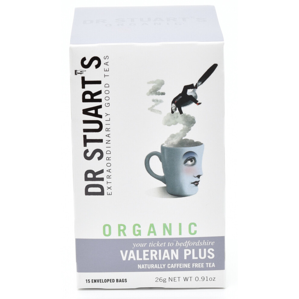 Dr Stuarts  Valerian Plus Enveloped Tea 15 Bags x 4