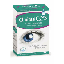 Clinitas 0.2% 0.5ml 30 Multi Drops preservative free for dry eyes