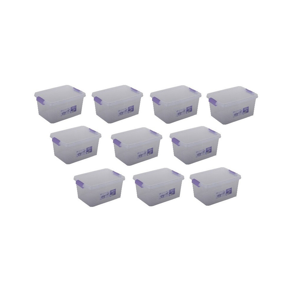 10x Storage Box with Lid. Clear Box with Lid. Stackable Container.(5L)