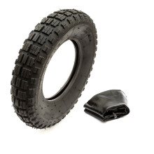 Petrolscooter Heavy Duty Tyre & Inner Tube 4.00-8 (400-8) 6 Ply Knobbly Off-Road Tread, 180kg Load, 40 PSI, Schrader Valve (40335-9)