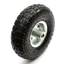 10 Inch 135kg Pneumatic Tyre & Wheel 4.10/3.50-4 Industrial Drum Truck Trolley