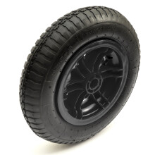14 Inch 3.50-8 Black Spoked Wheel Pneumatic Tyre & Inner Tube Sack Hand Truck