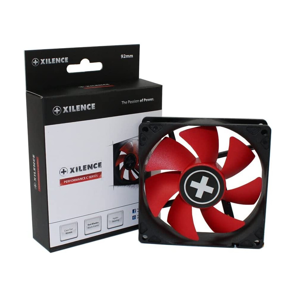 Ventilateur De Boitier Xilence Performance C Xpf92 9,2Cm (Noir/Rouge), Black 4044953500862