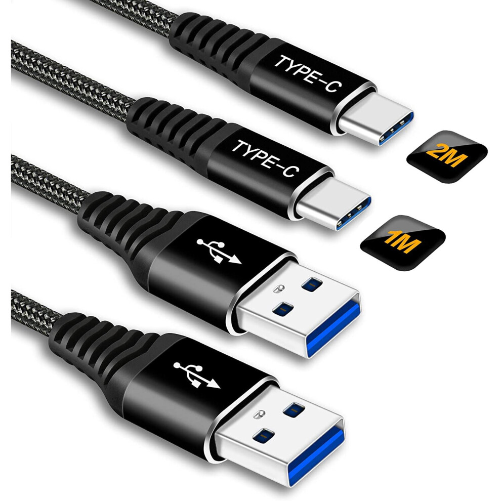 USB Type C Cable 1M 2M Fast Charge,Charger Cable For Samsung Galaxy S20 Plus Ultra A51 A71 A50 A21 A30 A41 A90 5G,iPad Pro 2018,Sony Xperia XZ,HTC