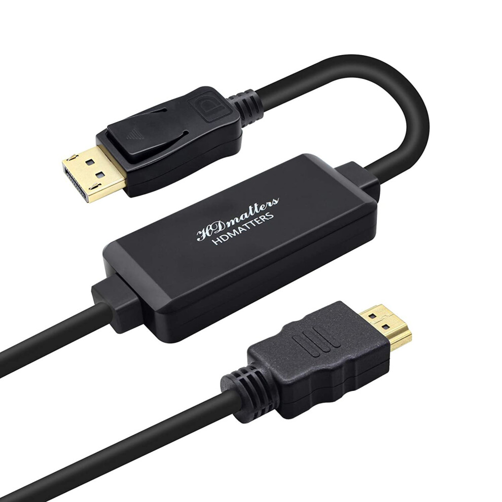 Photos - Other for Computer Active 4K HDMI to Displayport 1.2 Converter Adapter Cable, BolAAzuL Male HDMI 1.4 In to Male DP 1.2 Out Cord Gold-plated Con