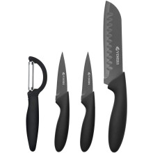 Viners 0305.196 Everyday 3pce Knife Set With Peeler, Stainless Steel