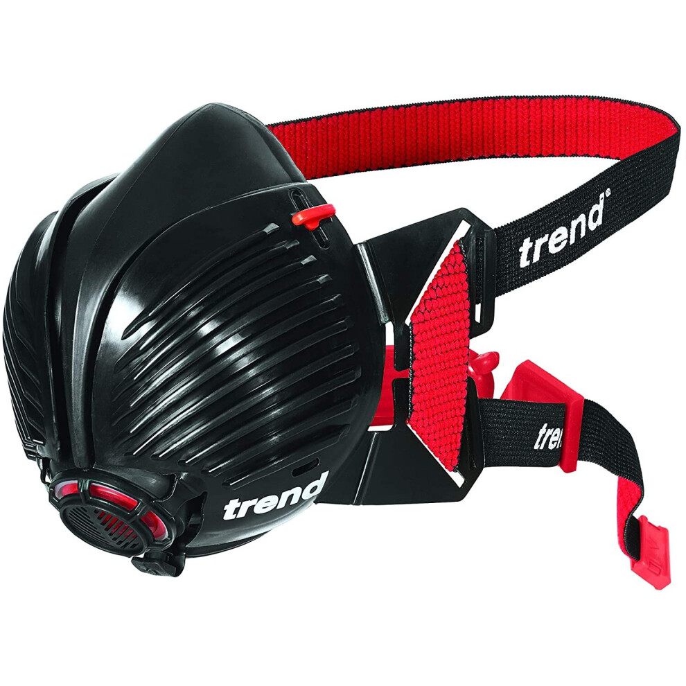 Trend STEALTH/SM Half Mask Respirator, Black/Red, Small/Medium