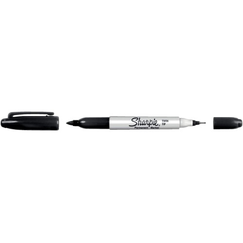 Sharpie Sharpie Twin Tip Permanent Marker - Black 1