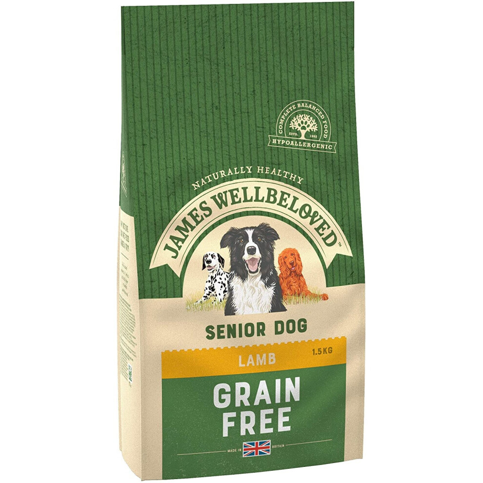 James Wellbeloved Complete Dry Senior Dog Food Lamb and Vegetables, 1.5 kg