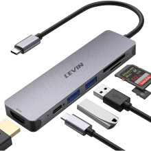 USB C Hub 7-IN-1 USB HUb Type C Hub with 100W PD Power Delivery, 4K UHD USB C to HDMI, 2 USB 3.0 Ports, SD/microSD/TF Card Reader, Multiport Adapter