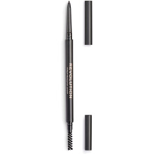 Revolution Beauty Präziser Augenbrauenstift, doppelseitig, ultrafein, mit Spoolie-Bürste, Dunkelbraun, 0,001 Oz