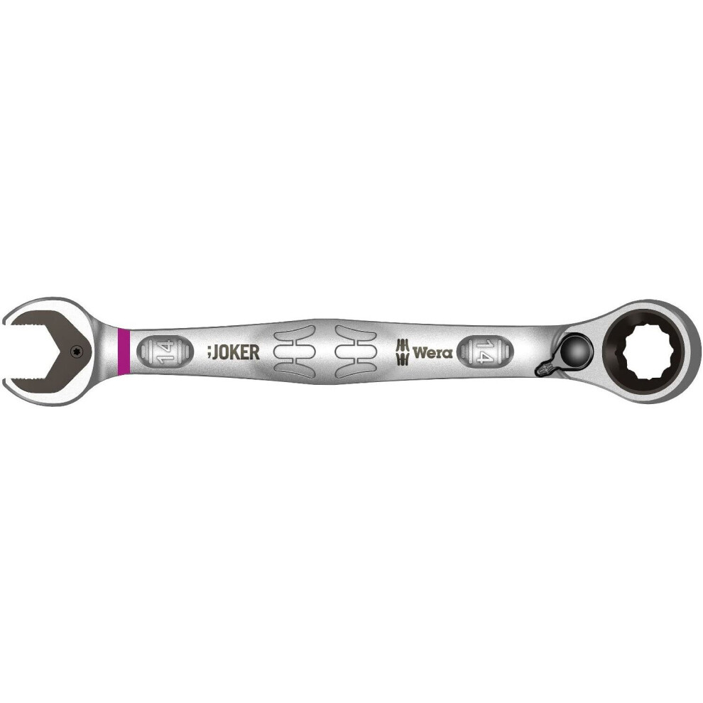 Wera 05020069001 Ratcheting Combination Wrench Joker Reversible 14x187mm, Pink, 14 mm