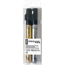 Porzellanmarker - Pébéo - P150 - Feine Spitze - Silber - Gold - 2 Stück