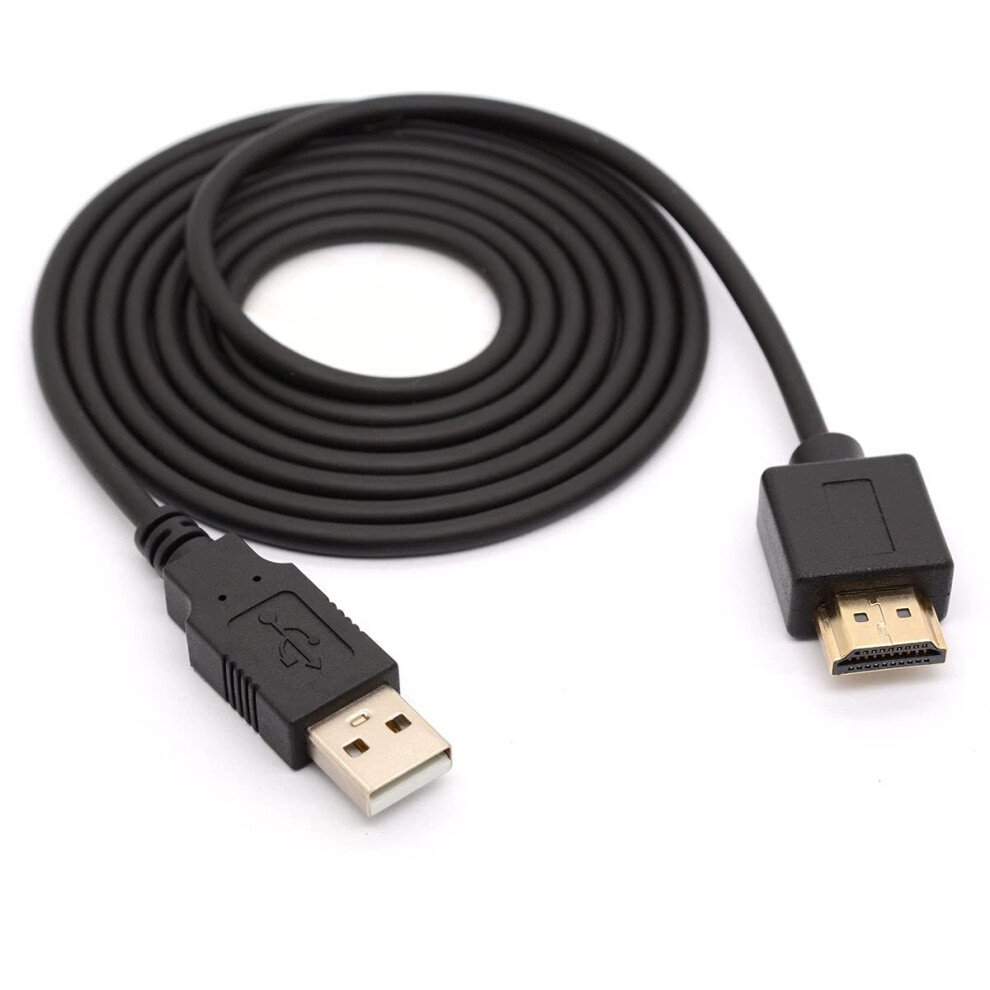 USB to HDMI Adapter Cable Cord - USB 2.0 Type A Male to HDMI Male Charging Converter (Only for Charging)(USB 2.0 To HDMI 1.5 Meter)