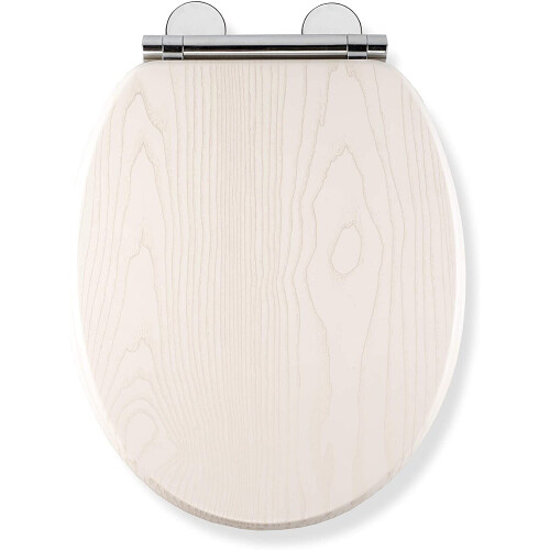Croydex Croydex WL605122H Flexi-Fix Toilet Seat, White Oak Effect, Universal Fitting