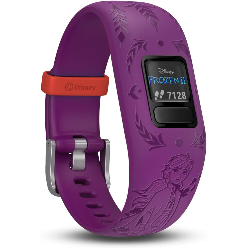 Garmin vivofit Jr. 2 Disney Frozen 2 Anna Fitness Activity Tracker for Kids, Adjustable Band - Purple