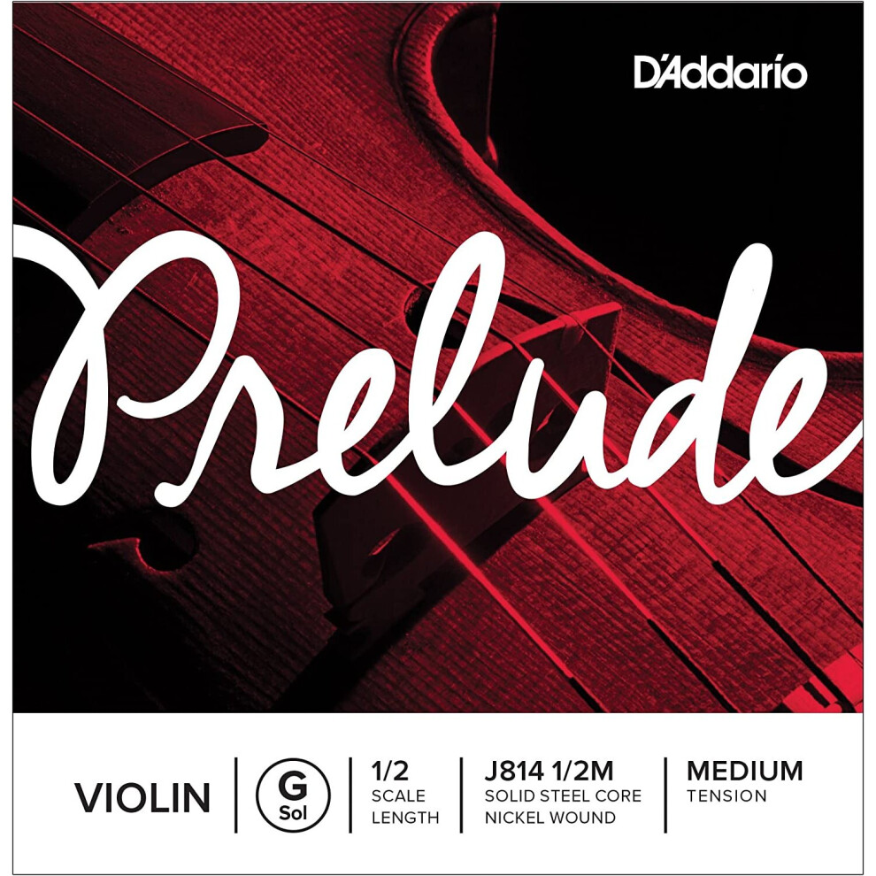 D'Addario J814 1/2M Prelude 1/2 Scale Medium Tension Single G String for Violin-image-OPC-P8VW9K9-NEW