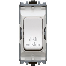 MK Electric Edge 20 Amp DP 1 Way Printed Switch Module for Dishwasher