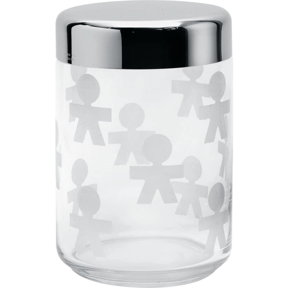 Alessi Akk37 Girotondo Kitchen Storage Jar With Hermetic Lid, 1 Litre, White