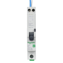 Schneider Electric Easy9 - RCBO Residual Circuit Breaker with Overcurrent Protection, 1 Pole, 6A, 30mA, Type A, B Curve, EZ9D16806