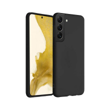 (Black) For Samsung Galaxy S22 5G Case Silicone Gel Phone Cover